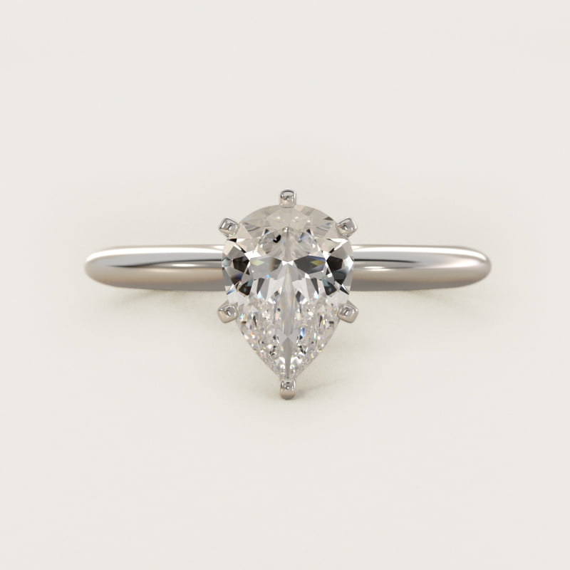 Classic Six-Prong Solitaire Engagement Ring in Platinum