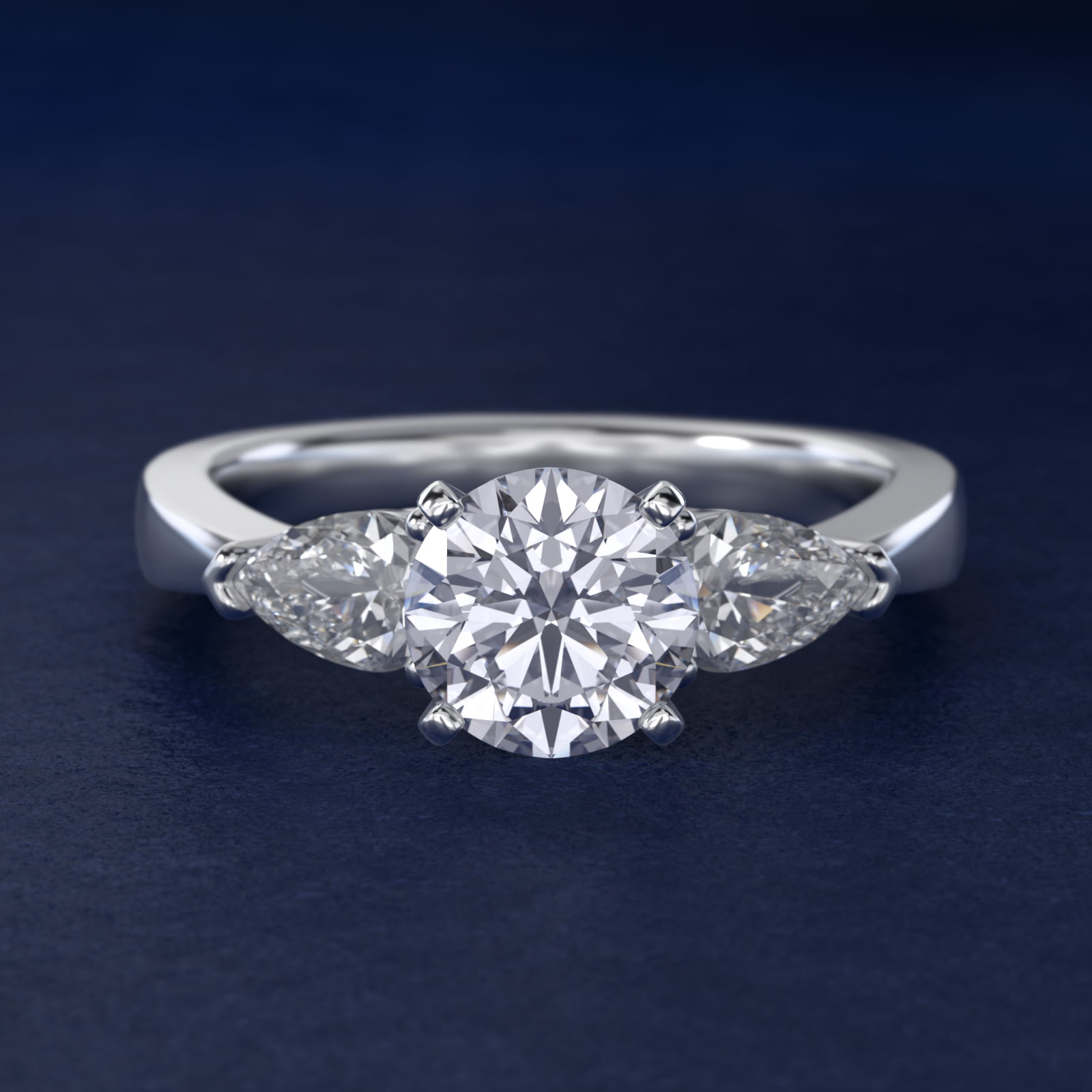 Classic Pear Shaped Diamond Engagement Ring in 14k White Gold (1/2 ct. tw.)