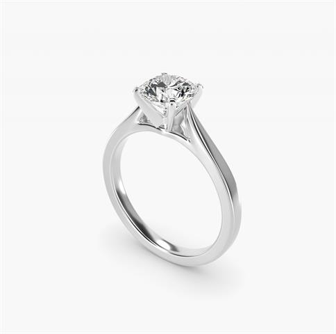 Petite Cathedral Solitaire setting in platinum