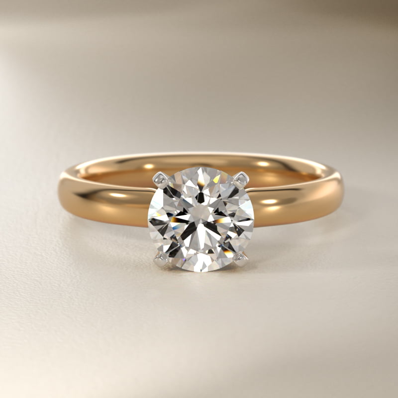 Classic Comfort Fit Solitaire Engagement Ring in 14K Yellow Gold (2.5mm)