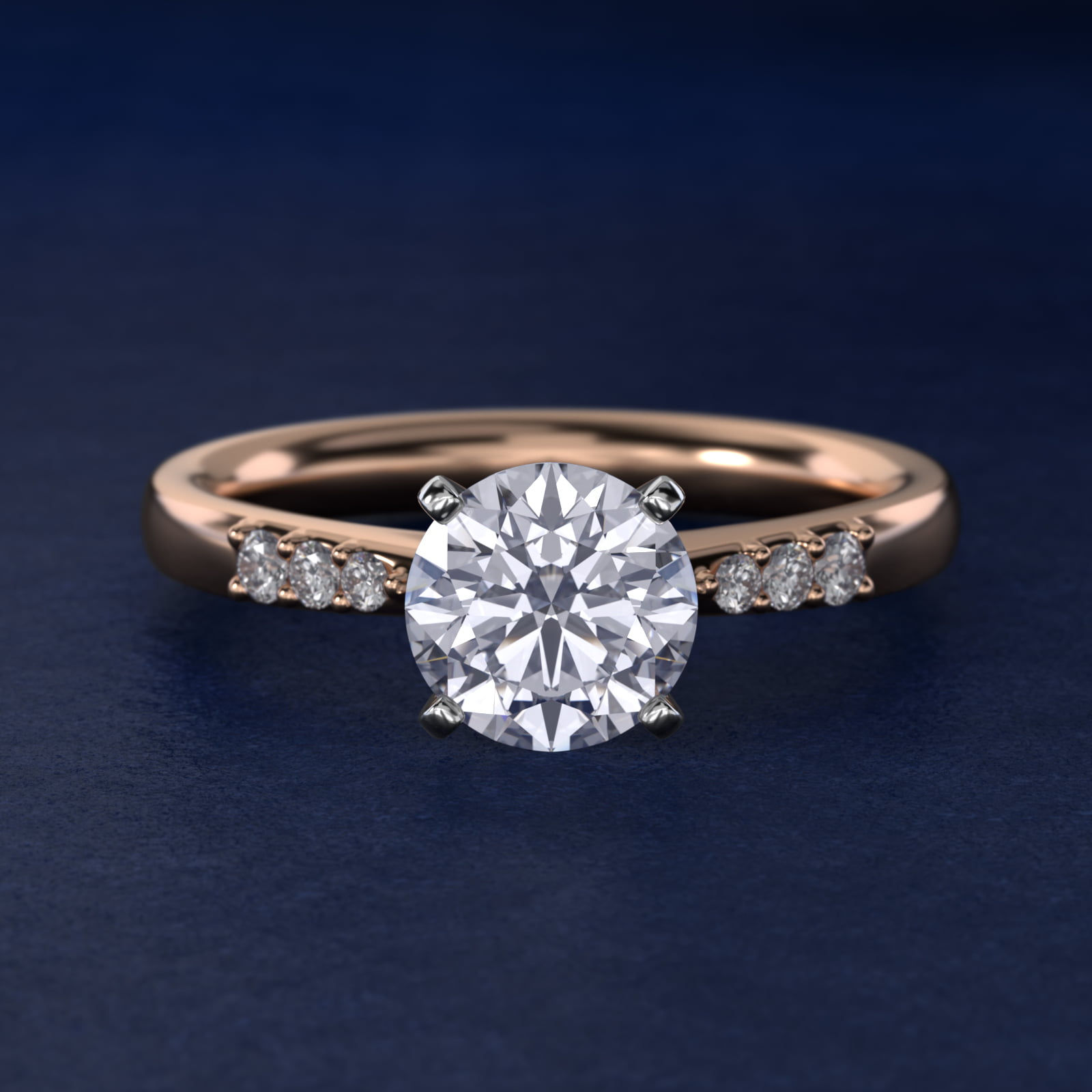 Petite Diamond Engagement Ring in 14k Rose Gold (1/10 ct. tw.)