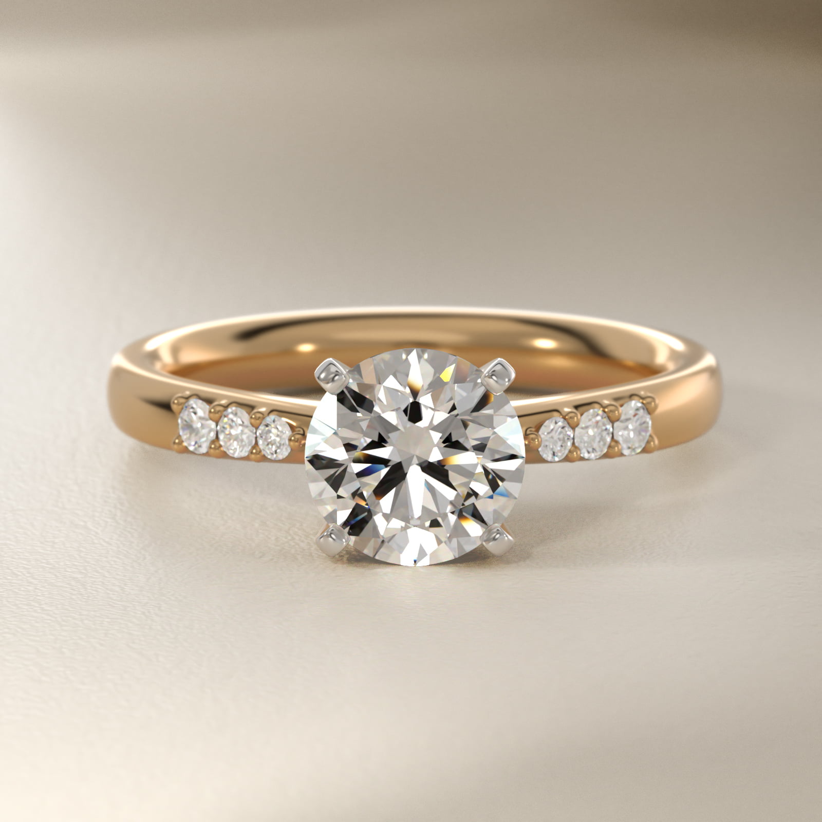 Petite Diamond Engagement Ring in 14k Yellow Gold (1/10 ct. tw.)