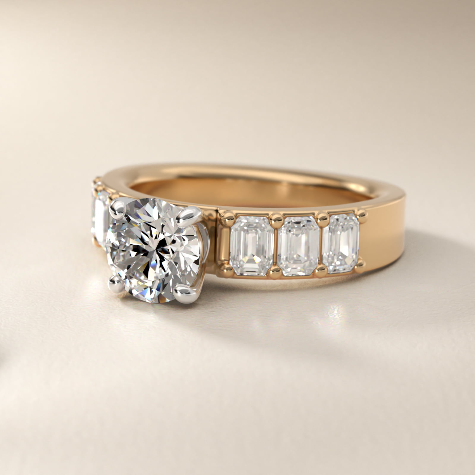 Emerald Cut Diamond Engagement Ring in 14K Yellow Gold (1 ct. tw.)