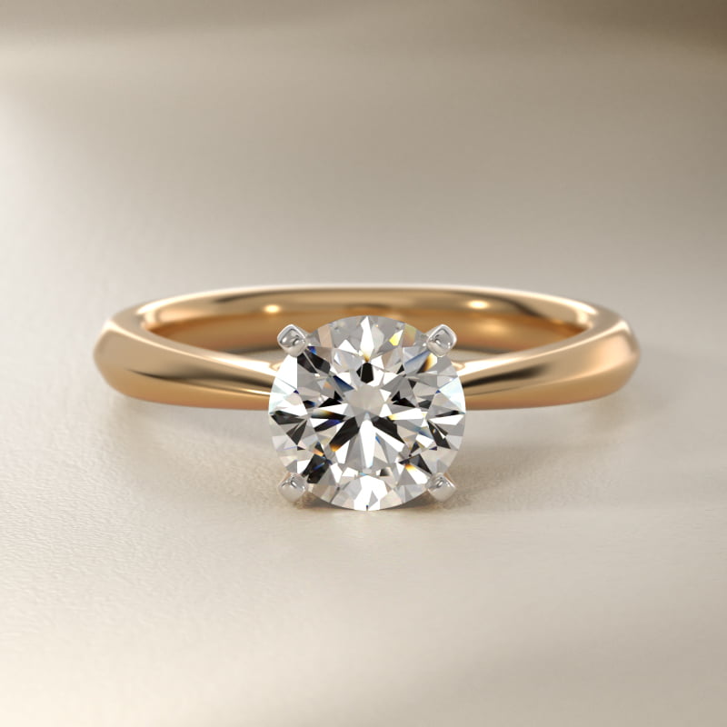 ZAC ZAC POSEN Knife-Edge Solitaire Engagement Ring in 14k Yellow Gold