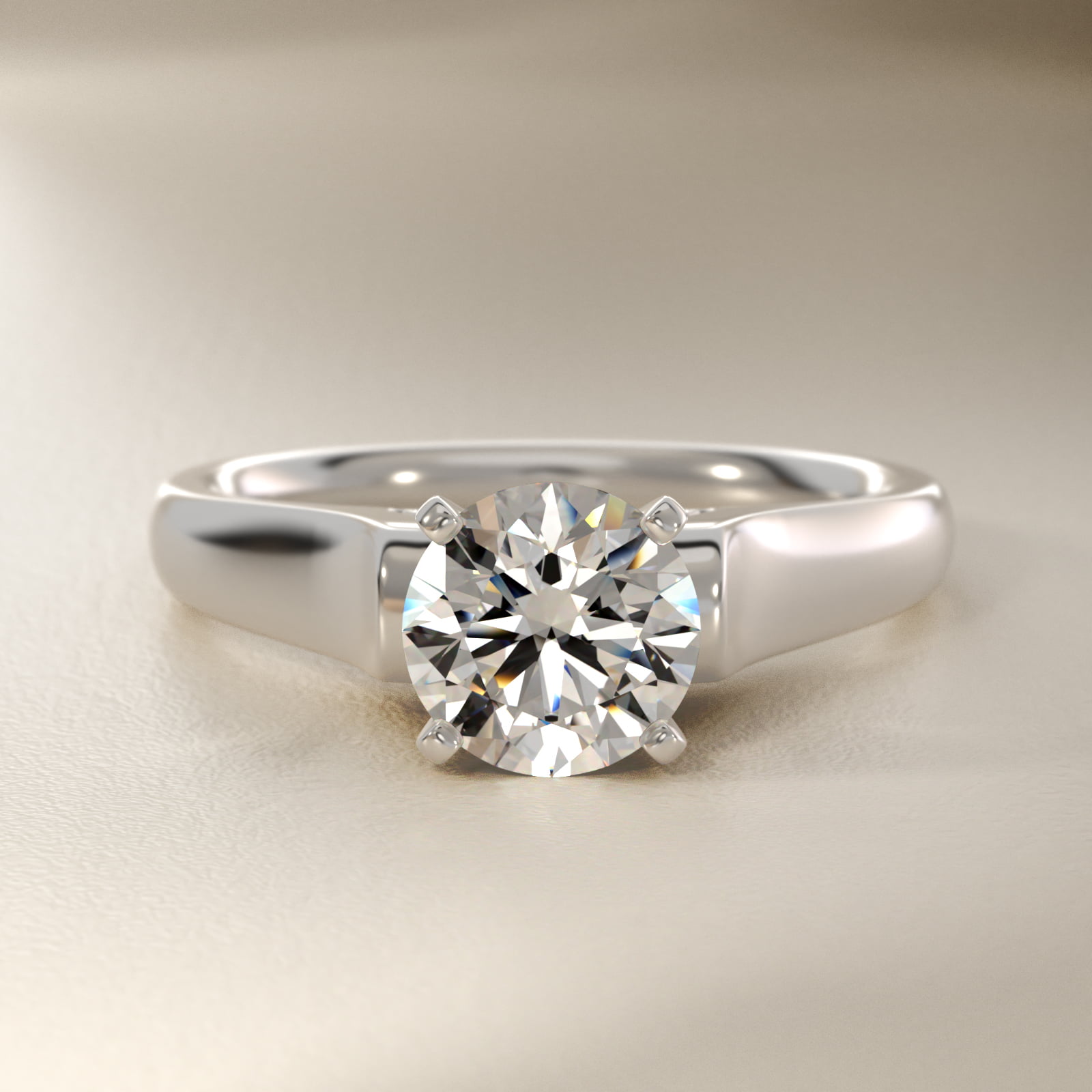 ZAC ZAC POSEN Cathedral Solitaire Plus Diamond Engagement Ring in 14k White Gold