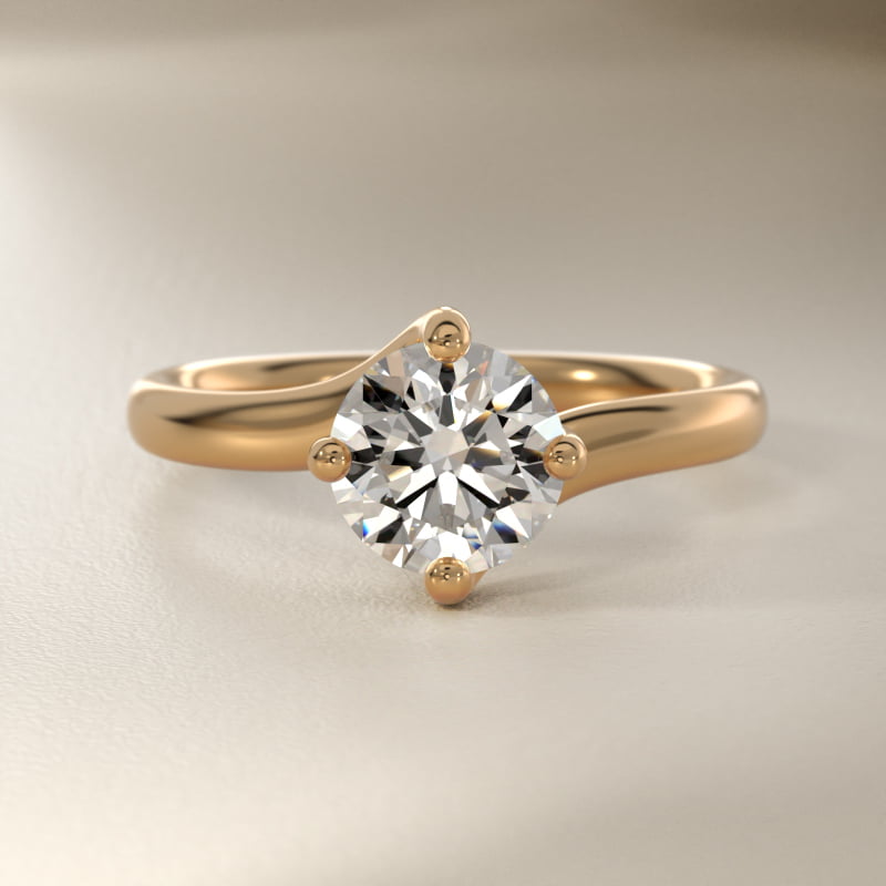 ZAC ZAC POSEN  Bypass Solitaire Engagement Ring in 14K Yellow Gold