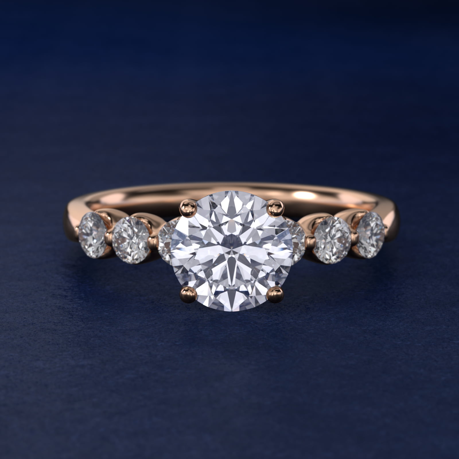 The Gallery Collection™ Floating Diamond Engagement Ring in 14k Rose Gold (1/3 ct. tw.)