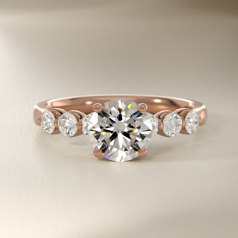 The Gallery Collection™ Floating Diamond Engagement Ring in 14k Rose Gold (1/3 ct. tw.)