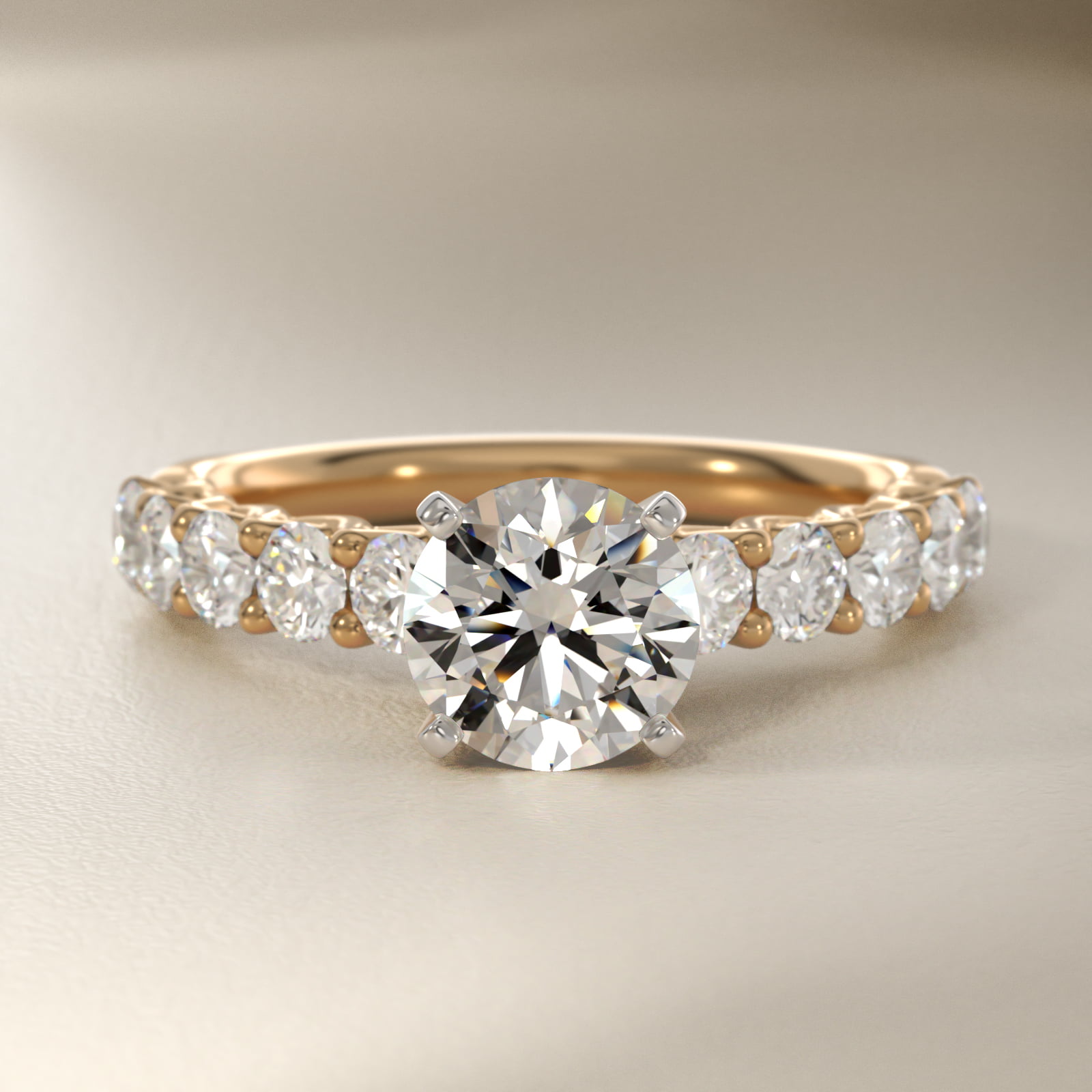 Tessere Diamond Engagement Ring in 18k Yellow Gold (5/8 ct. tw.)