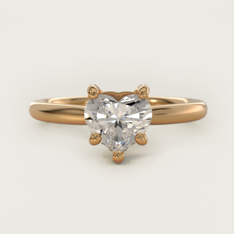 Petite Hidden Halo Solitaire Plus Diamond Engagement Ring in 14k Yellow Gold