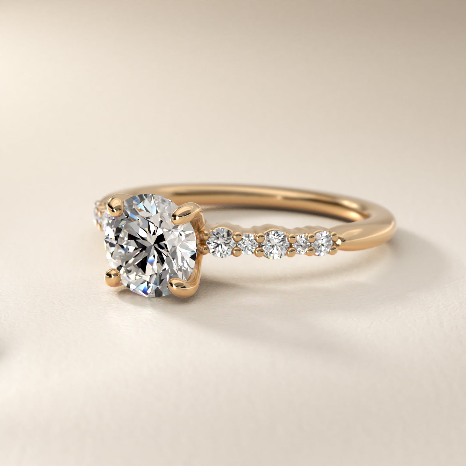 Crescendo Petite Diamond Engagement Ring in 14k Yellow Gold (1/6 ct. tw.)