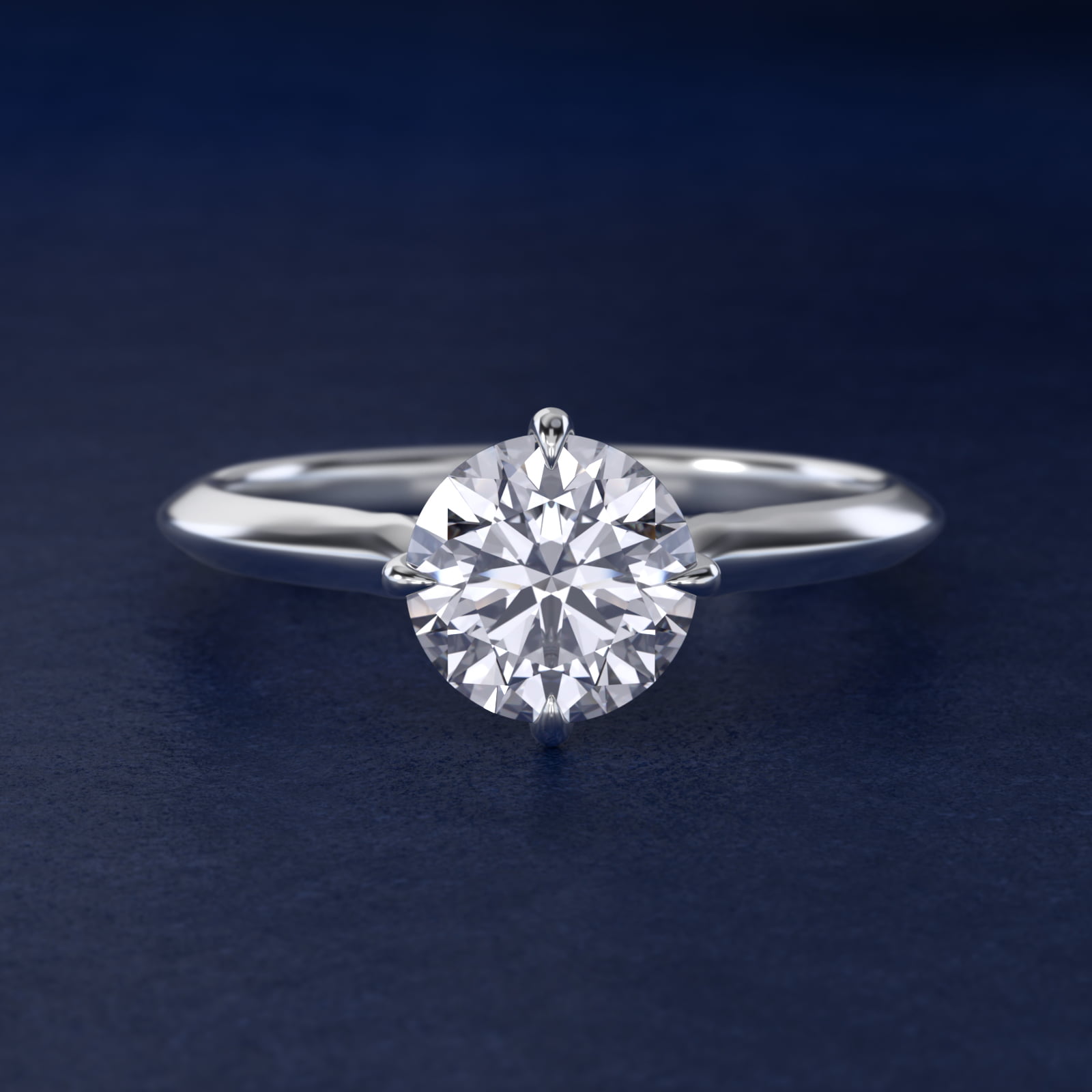Knife Edge Solitaire Engagement Ring in Platinum