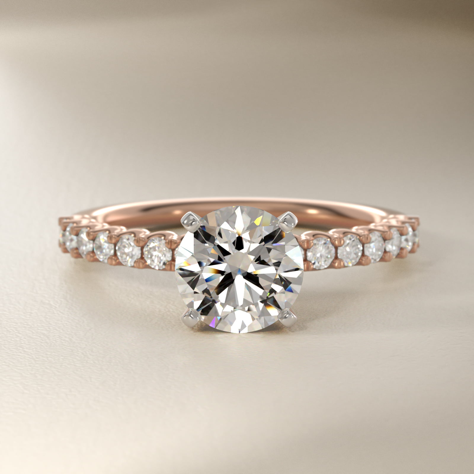 Selene Diamond Engagement Ring in 14k Rose Gold (1/3 ct. tw.)