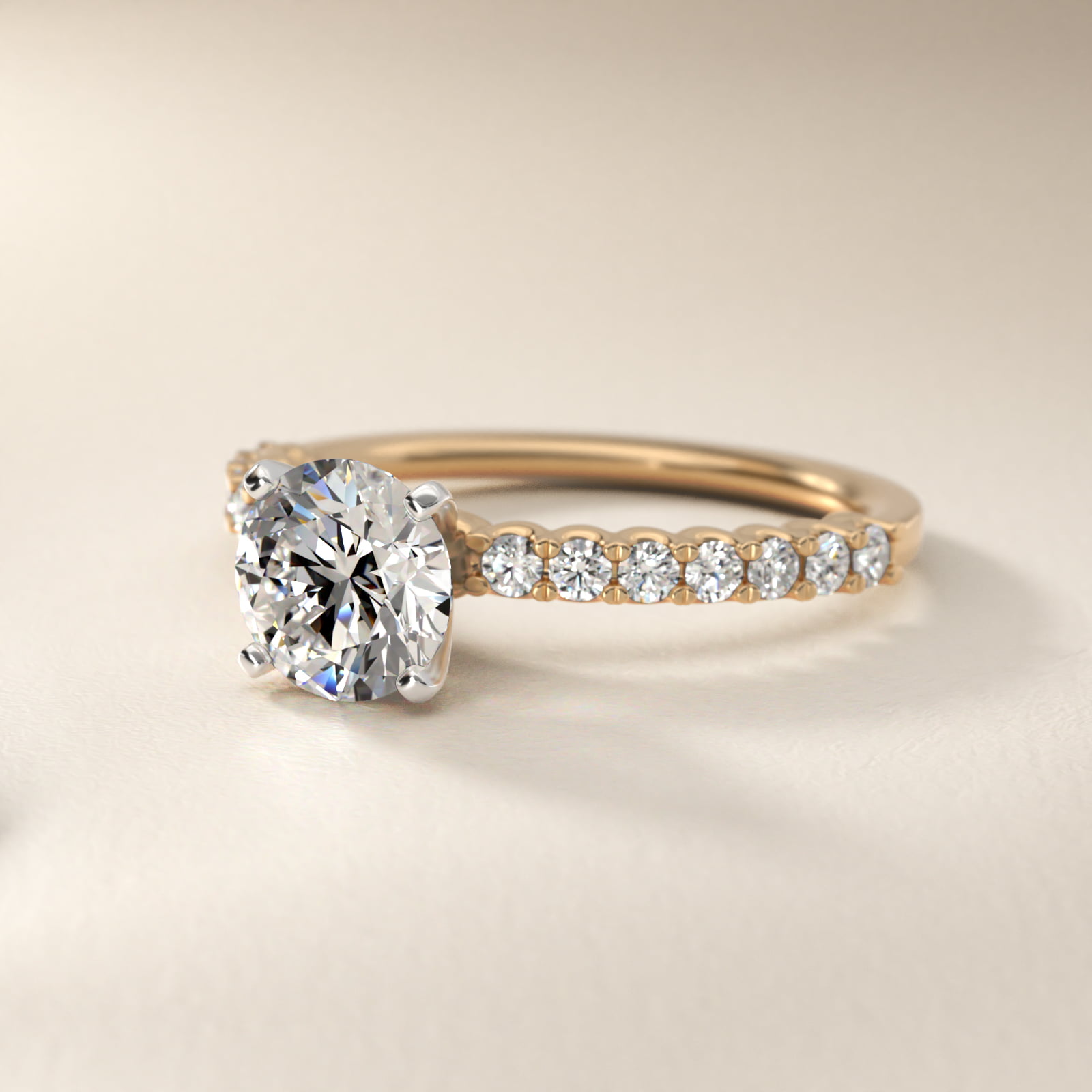 Selene Diamond Engagement Ring in 18k Yellow Gold (1/3 ct. tw.)