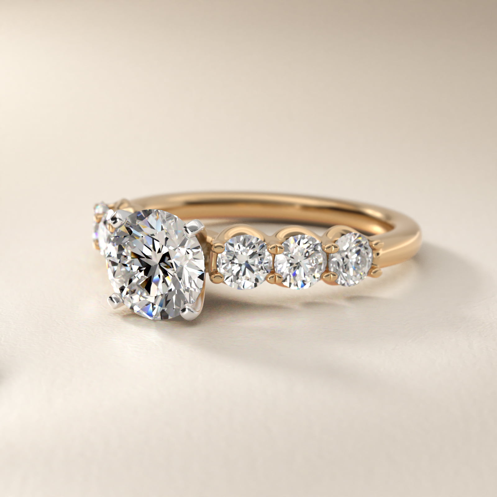 Selene Diamond Engagement Ring in 18k Yellow Gold (7/8 ct. tw.)