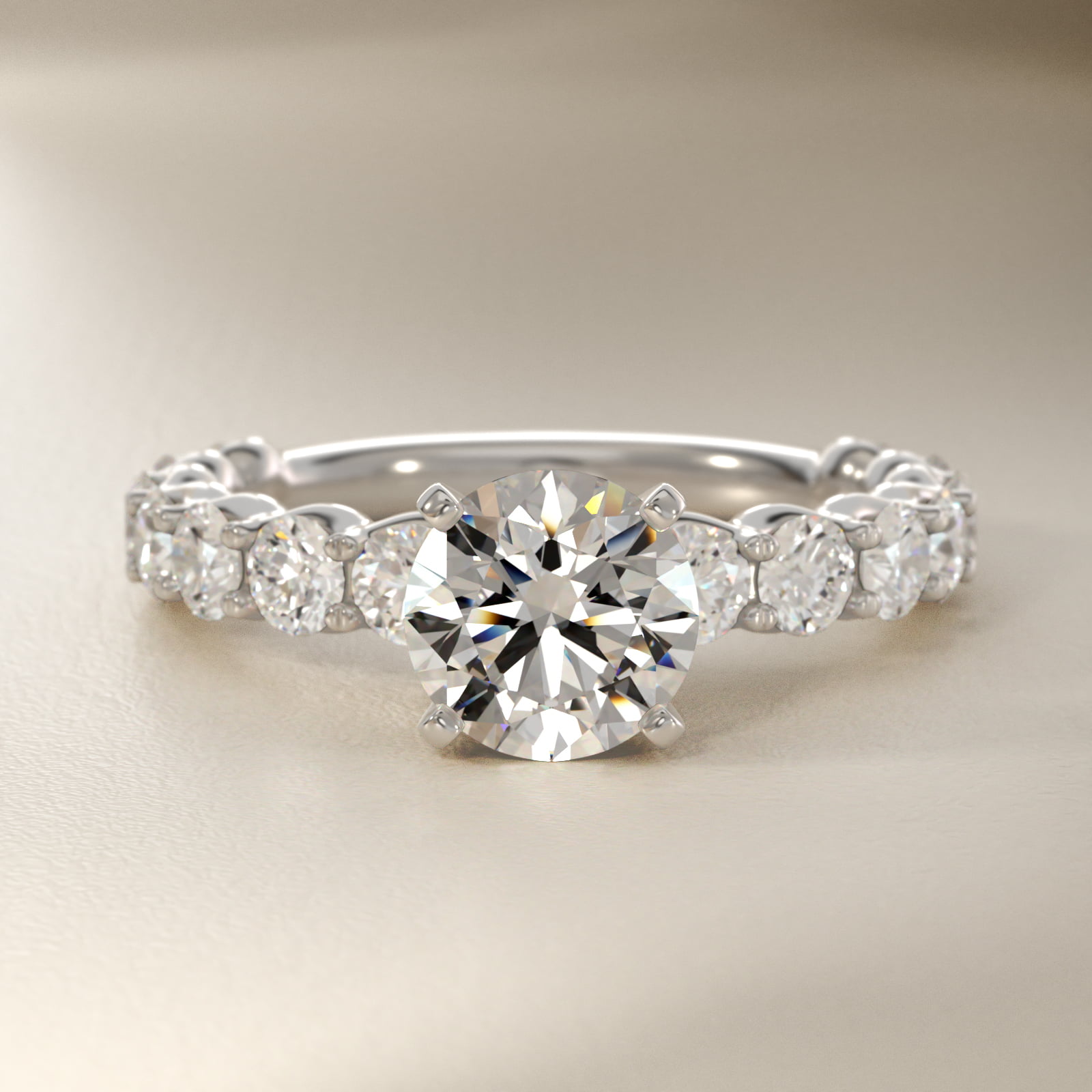 Selene Diamond Engagement Ring in 18k White Gold (1 1/3 ct. tw.)