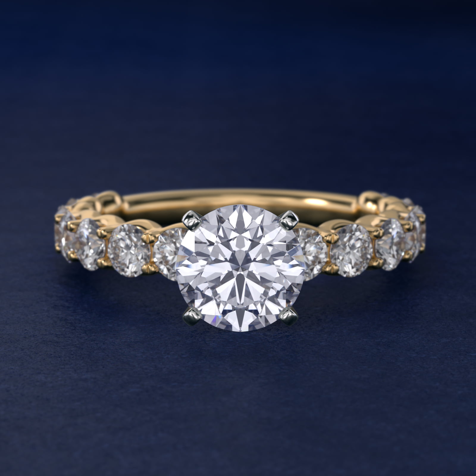 Selene Diamond Engagement Ring in 18k Yellow Gold (1 1/3 ct. tw.)