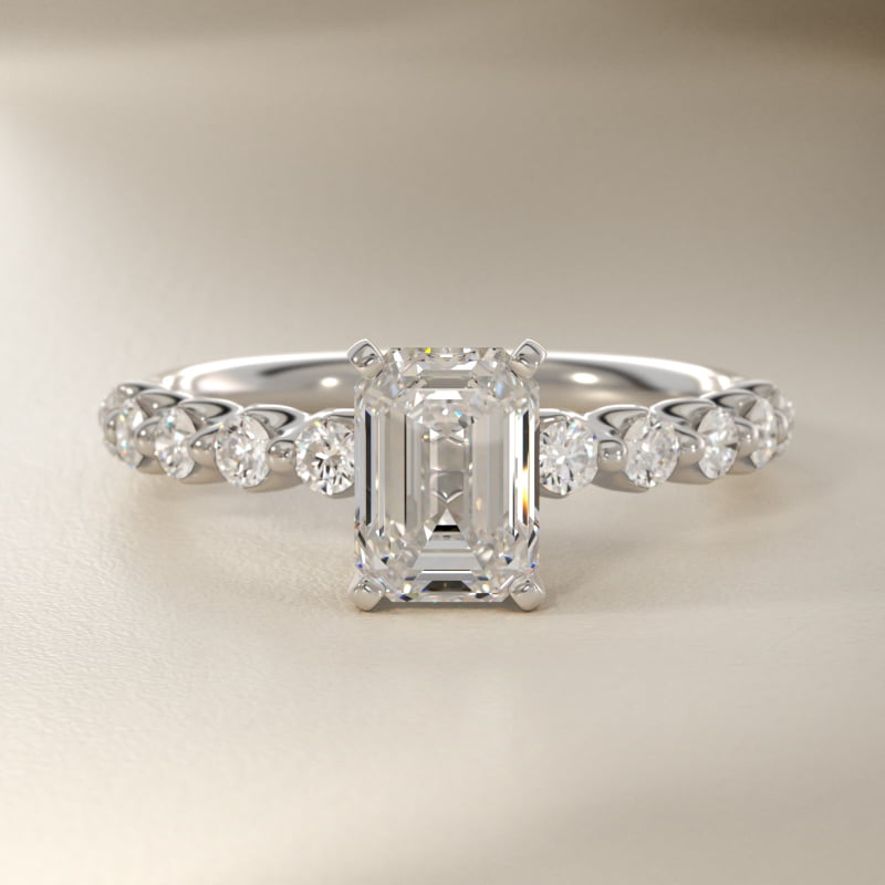 Floating Lab-Grown Diamond Engagement Ring in 14k White Gold (3/8 ct.tw.)