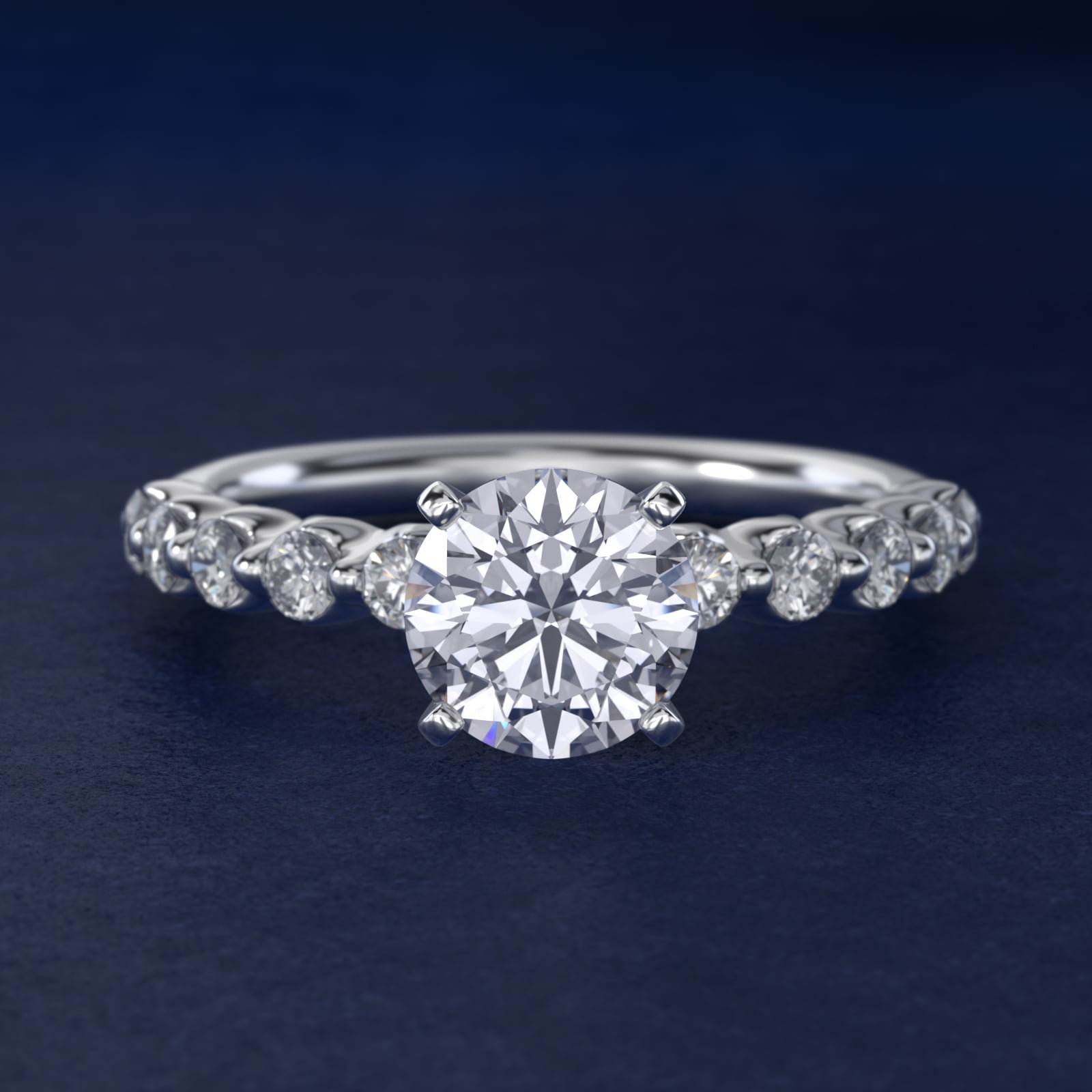 Floating Lab-Grown Diamond Engagement Ring in 14k White Gold (3/8 ct.tw.)
