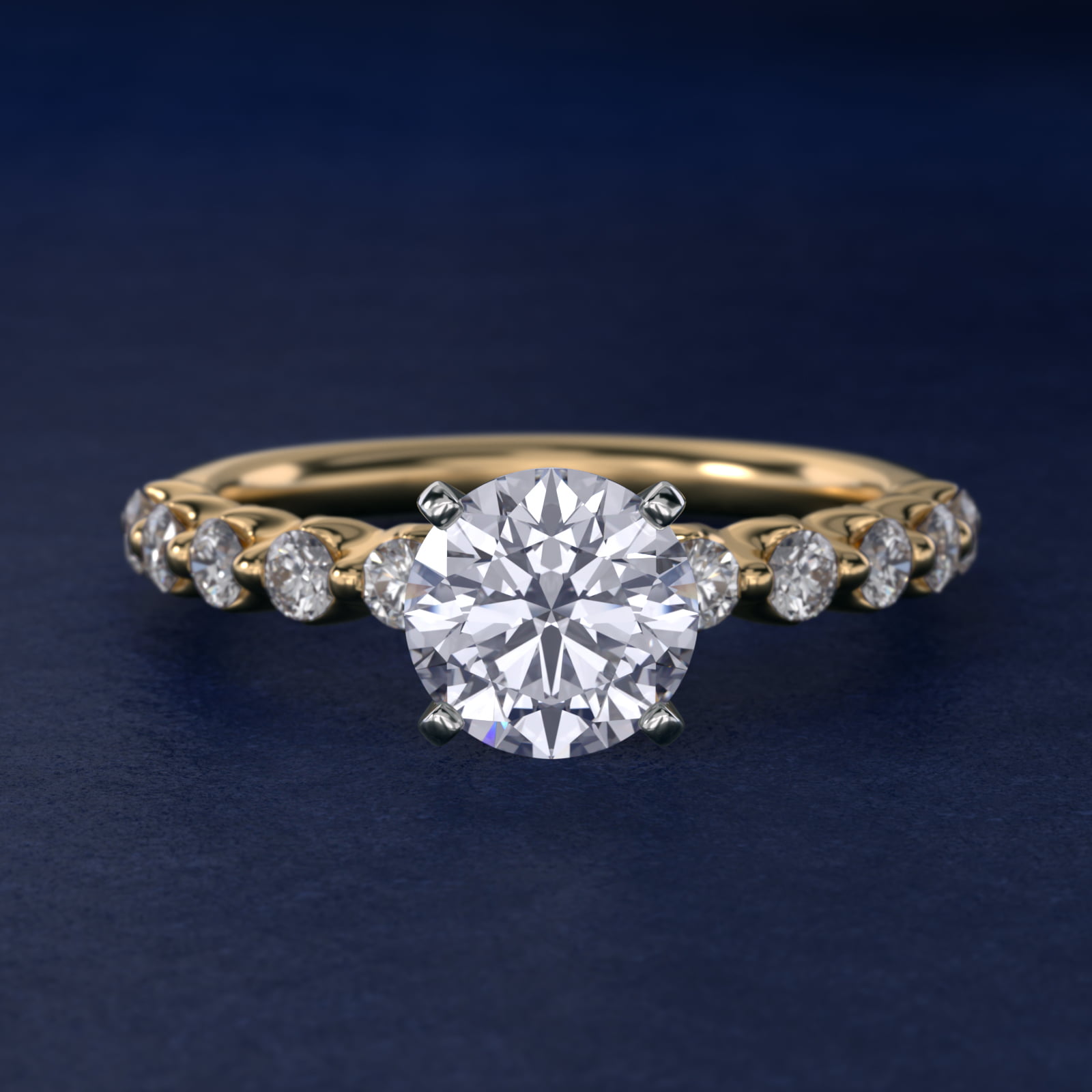Floating Lab-Grown Diamond Engagement Ring in 18k Yellow Gold (3/8 ct.tw.)