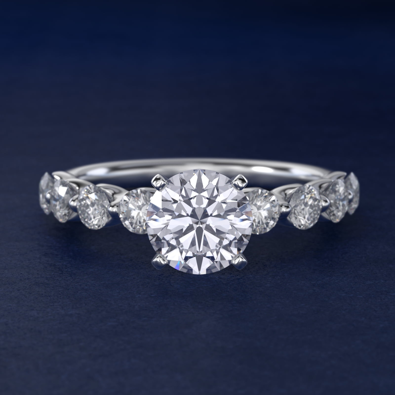 Floating Diamond Engagement Ring in Platinum (7/8 ct.tw.)
