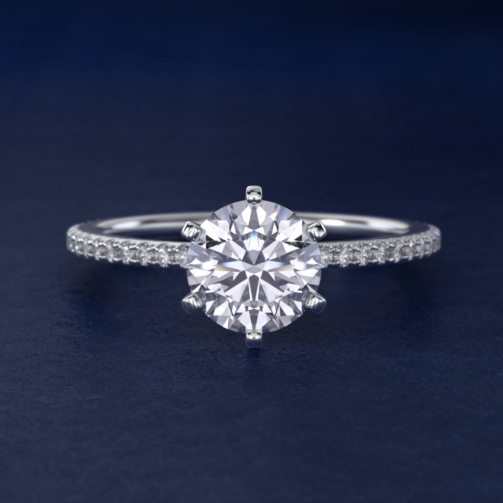 Eternal Riviera Diamond Engagement Ring in Platinum (1/6 ct. tw.)