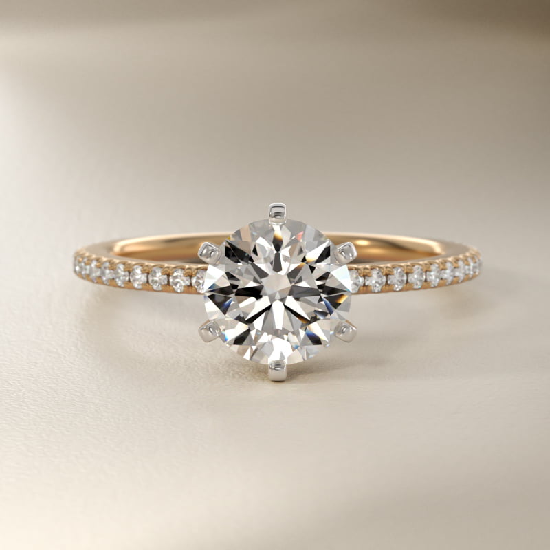Eternal Riviera Lab-Grown Diamond Engagement Ring in 14K Yellow Gold (1/6 ct. tw.)