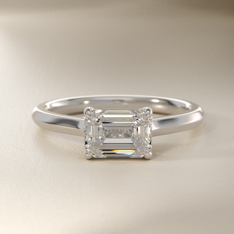 East West Solitaire in Platinum