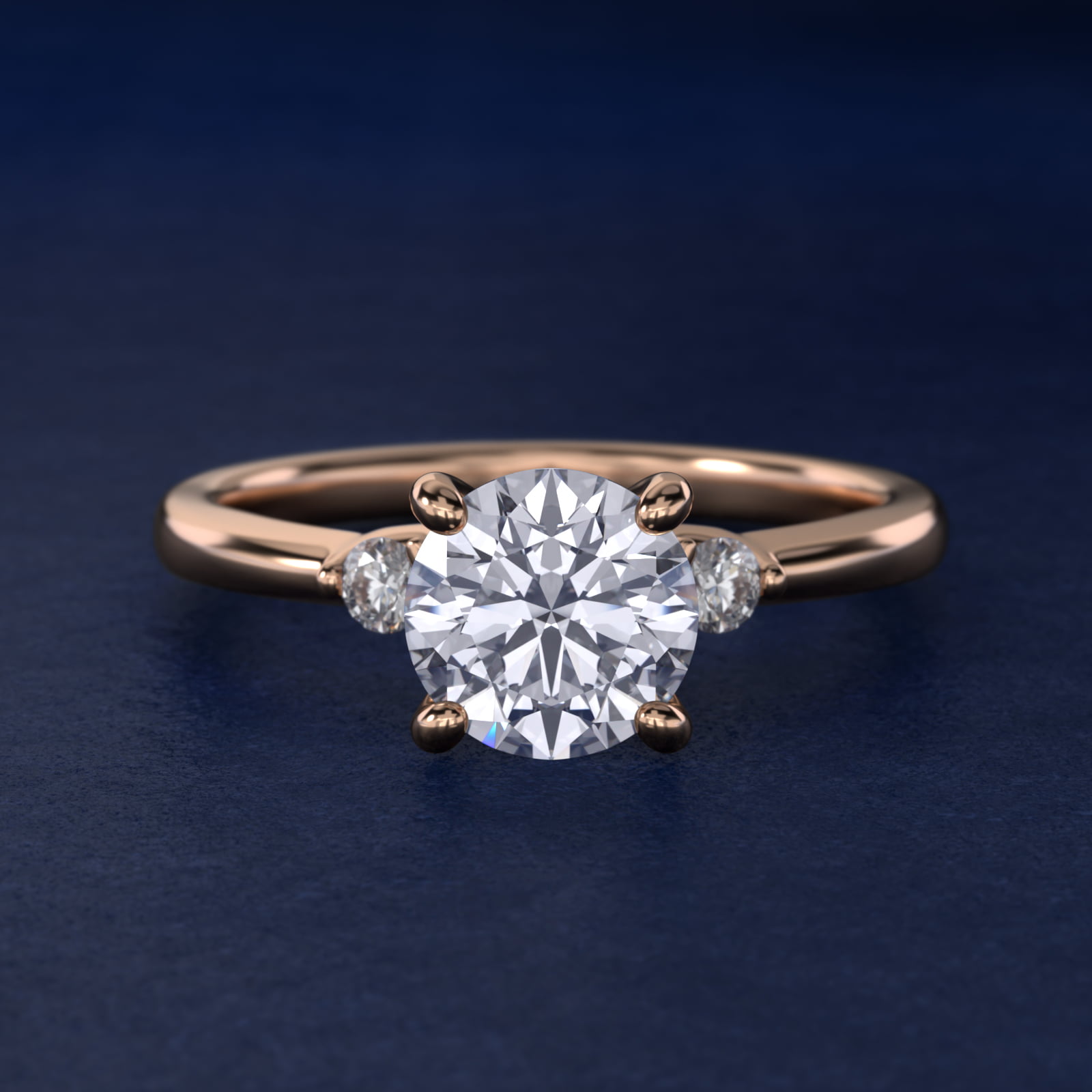 Dainty Diamond Engagement Ring in 18k Rose Gold (1/10 ct. tw.)
