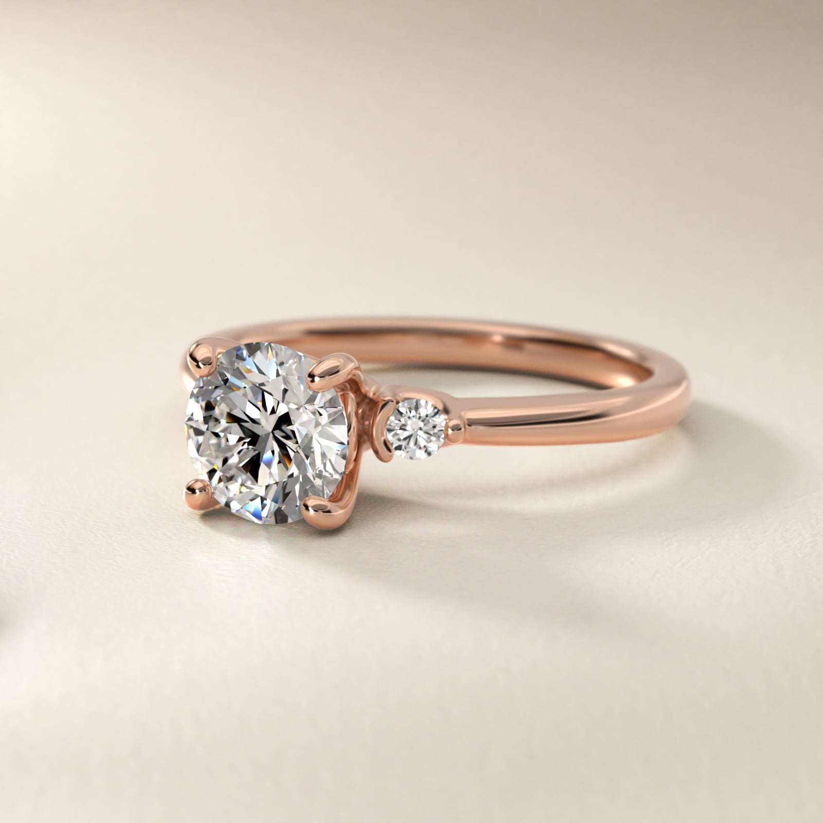 Dainty Diamond Engagement Ring in 14k Rose Gold (1/10 ct. tw.)