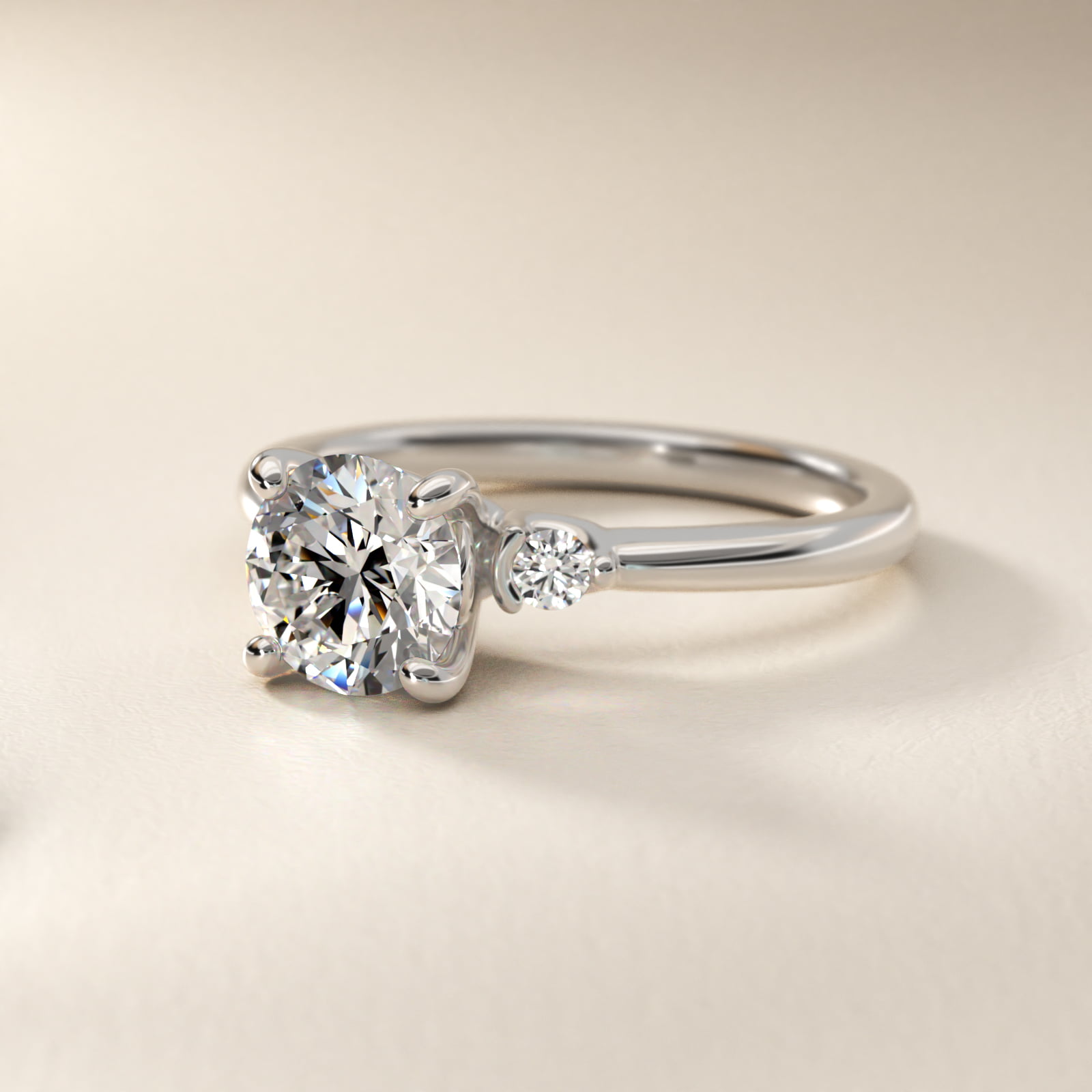 Dainty Diamond Engagement Ring in 14k White Gold (1/10 ct. tw.)