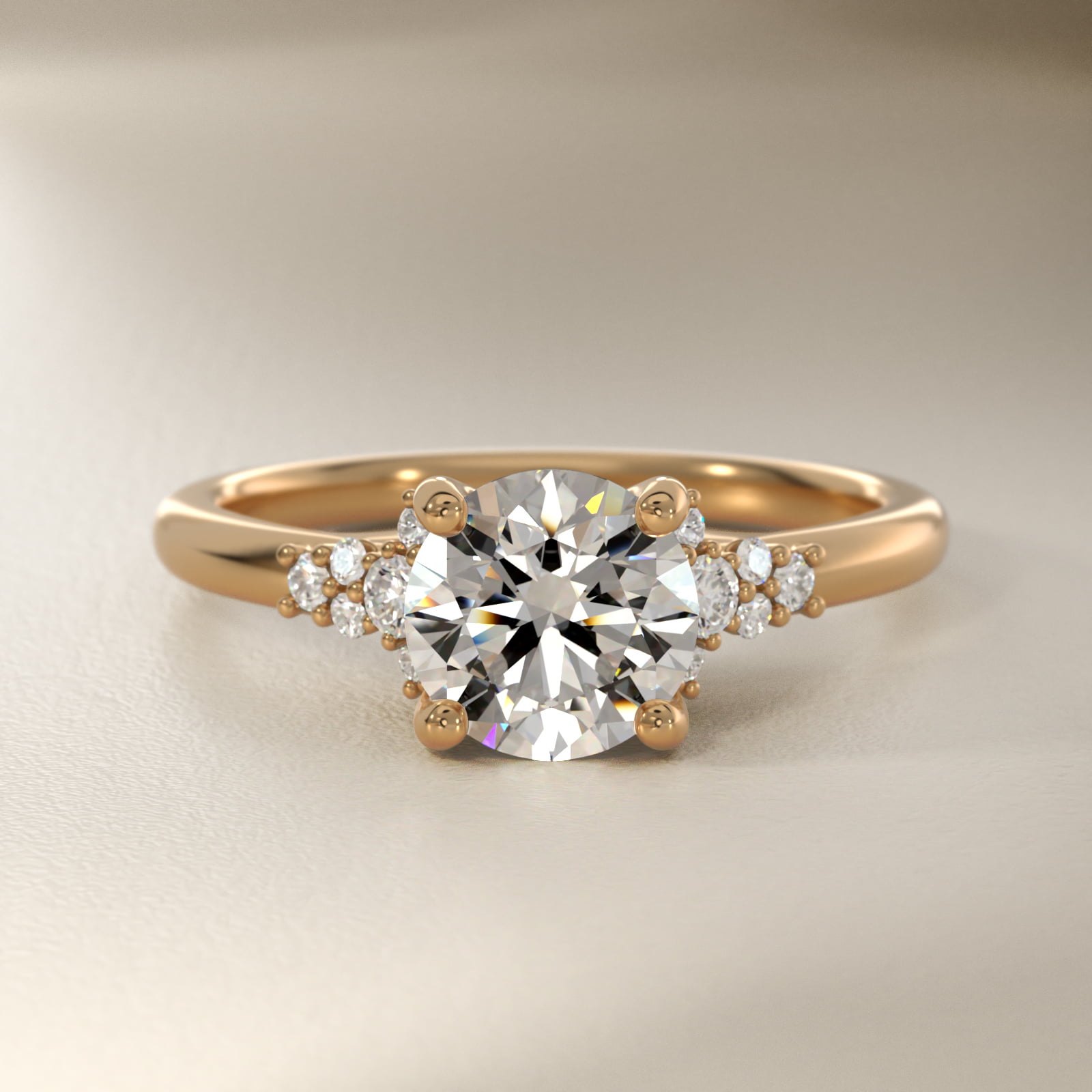 Petite Constellations Diamond Engagement Ring in 14k Yellow Gold (1/8 ct. tw.)