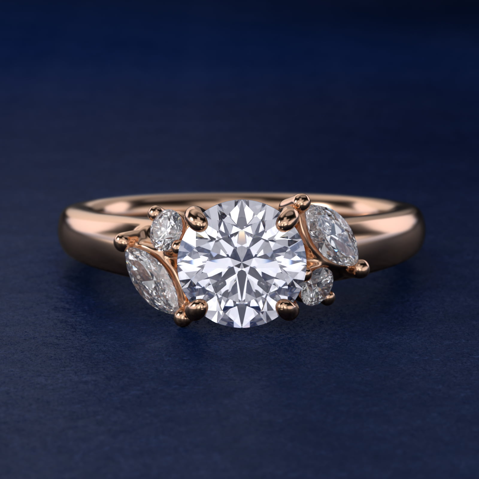 J'adore Le Jardin Diamond Engagement Ring in 18k Rose Gold (1/5 ct. tw.)