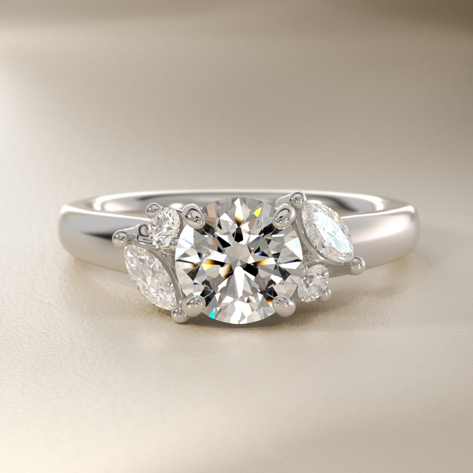 J'adore Le Jardin Diamond Engagement Ring in Platinum (1/5 ct. tw.)