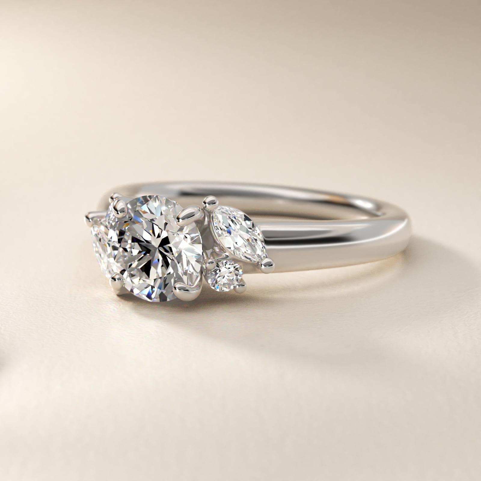 J'adore Le Jardin Diamond Engagement Ring in 14k White Gold (1/5 ct. tw.)