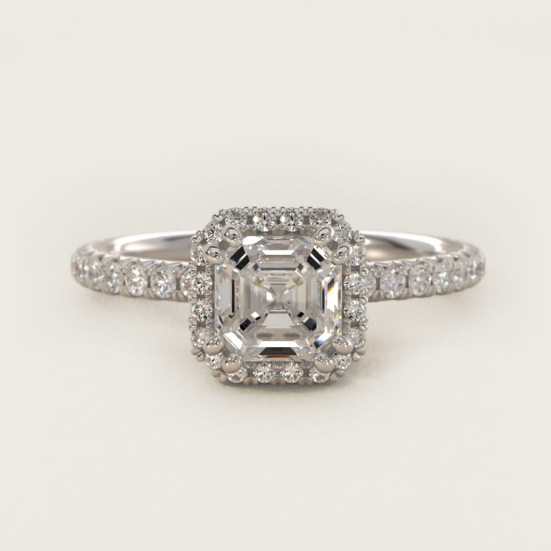 Blue Nile Studio Heiress Halo Diamond Engagement Ring in Platinum (3/8 ct. tw.)