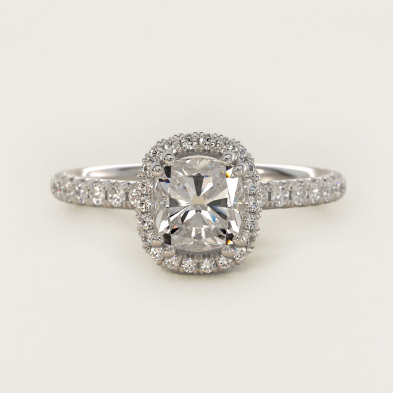 Blue Nile Studio Heiress Halo Diamond Engagement Ring in Platinum (3/8 ct. tw.)