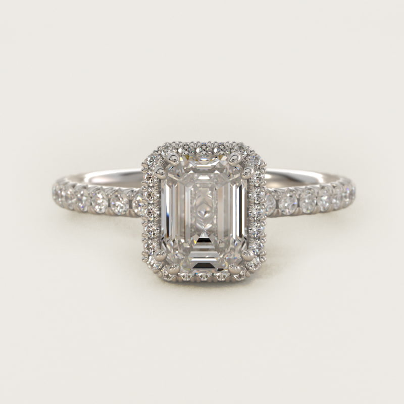Blue Nile Studio Heiress Halo Diamond Engagement Ring in Platinum (3/8 ct. tw.)
