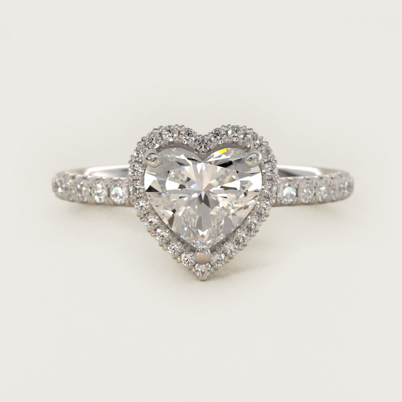 Blue Nile Studio Heiress Halo Diamond Engagement Ring in Platinum (3/8 ct. tw.)