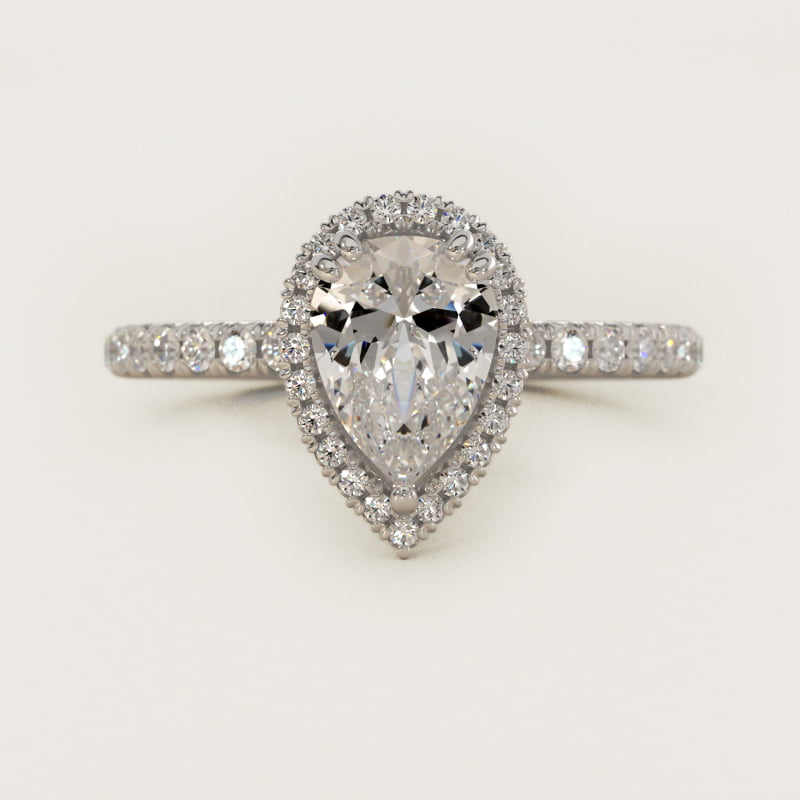 Blue Nile Studio Heiress Halo Diamond Engagement Ring in Platinum (3/8 ct. tw.)