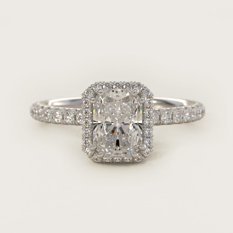 Blue Nile Studio Heiress Halo Diamond Engagement Ring in Platinum (3/8 ct. tw.)