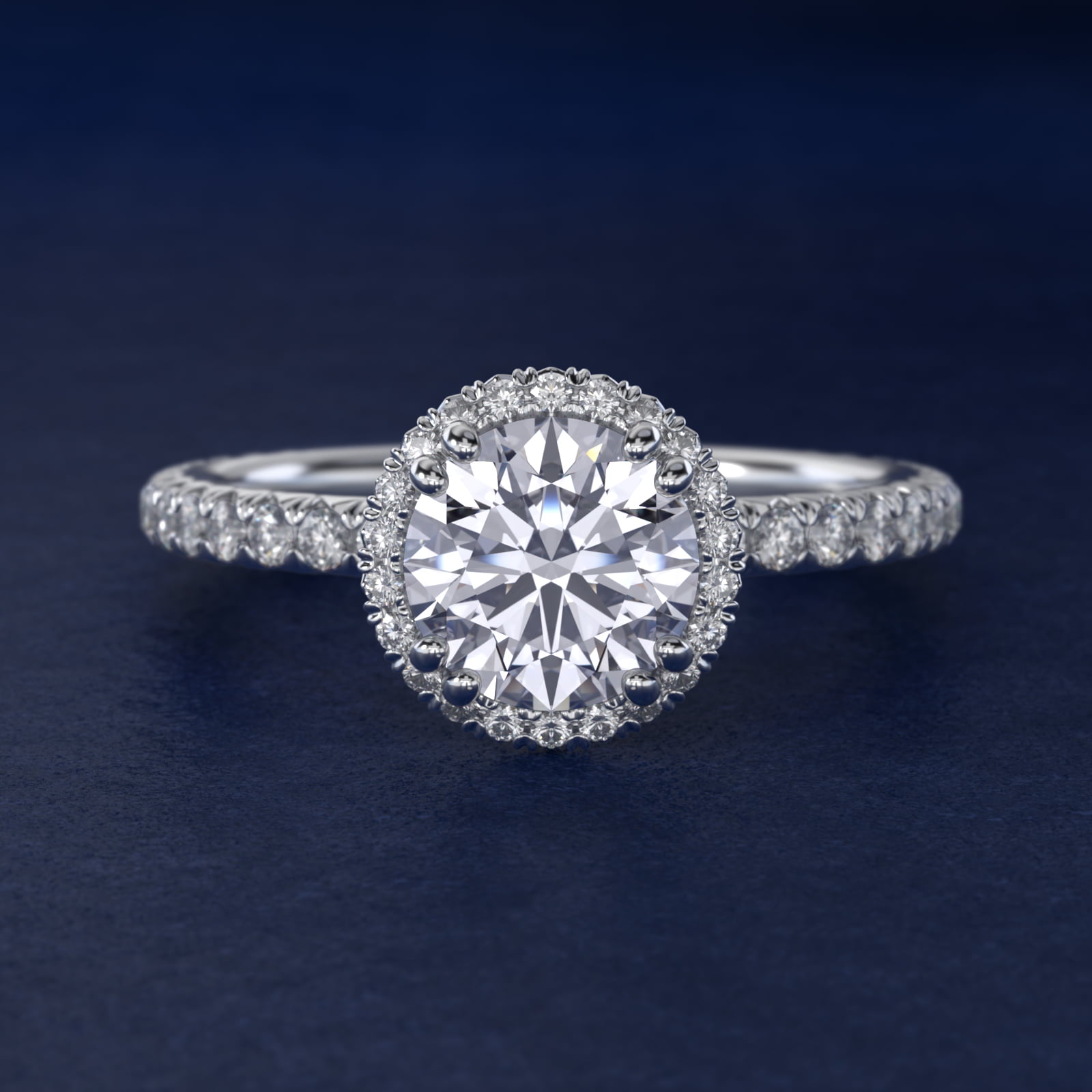 Blue Nile Studio Heiress Halo Diamond Engagement Ring in Platinum (3/8 ct. tw.)