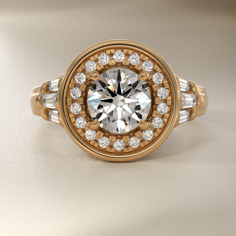 ZAC ZAC POSEN Square Halo Diamond Engagement Ring in 14K Yellow Gold