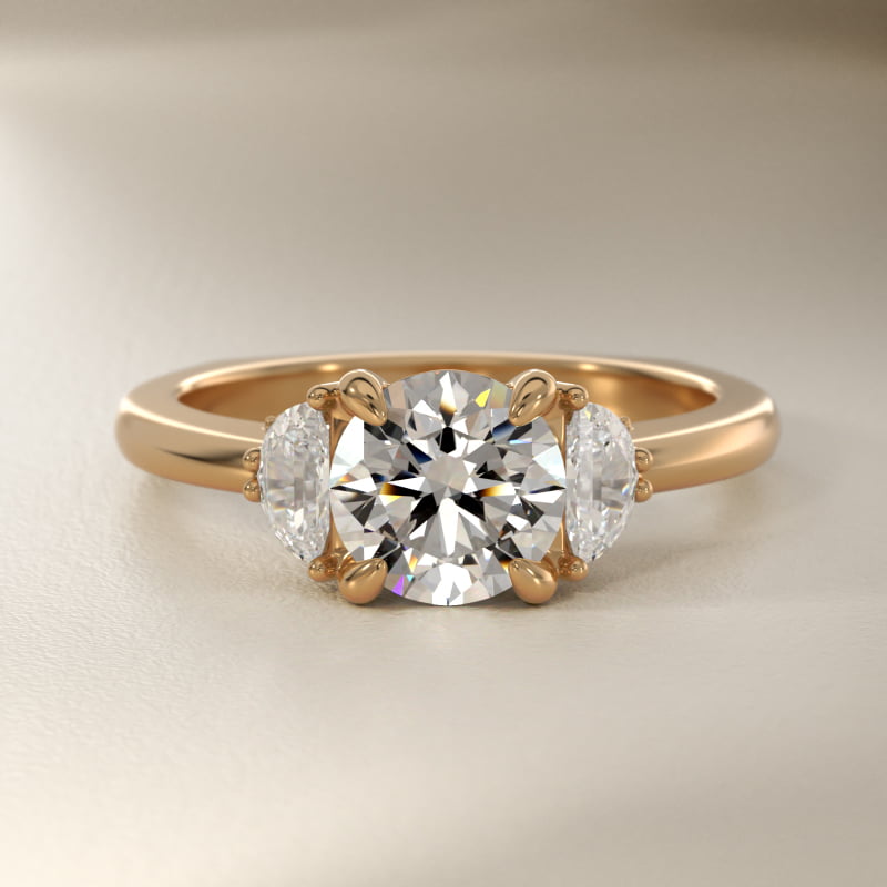Bella Vaughan Moon Three Stone Engagement Ring in 18k Yellow Gold (1/3 ct. tw.)