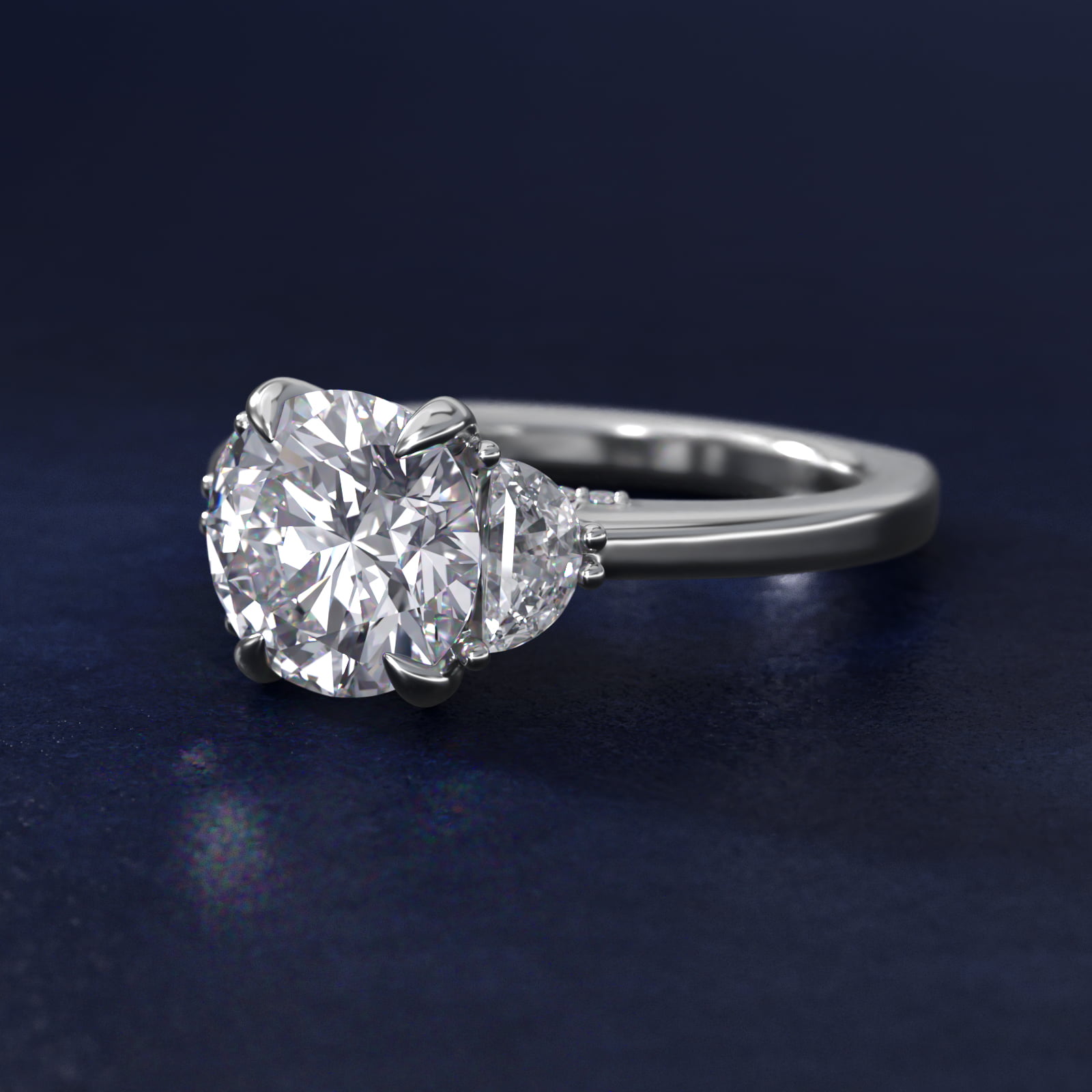 Bella Vaughan Moon Three Stone Engagement Ring in 14K White Gold (3/8 ct. tw.)