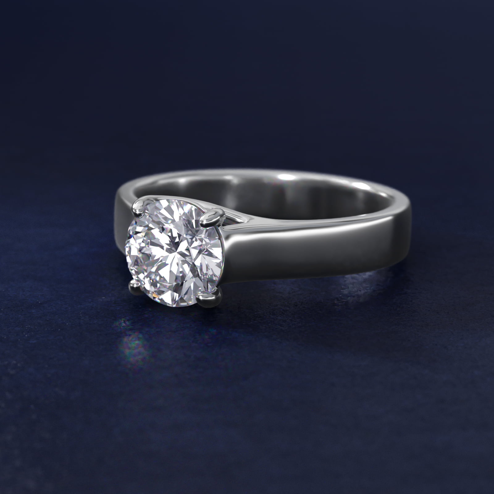 Cross Prong Solitaire Engagement Ring In Platinum By James Allen