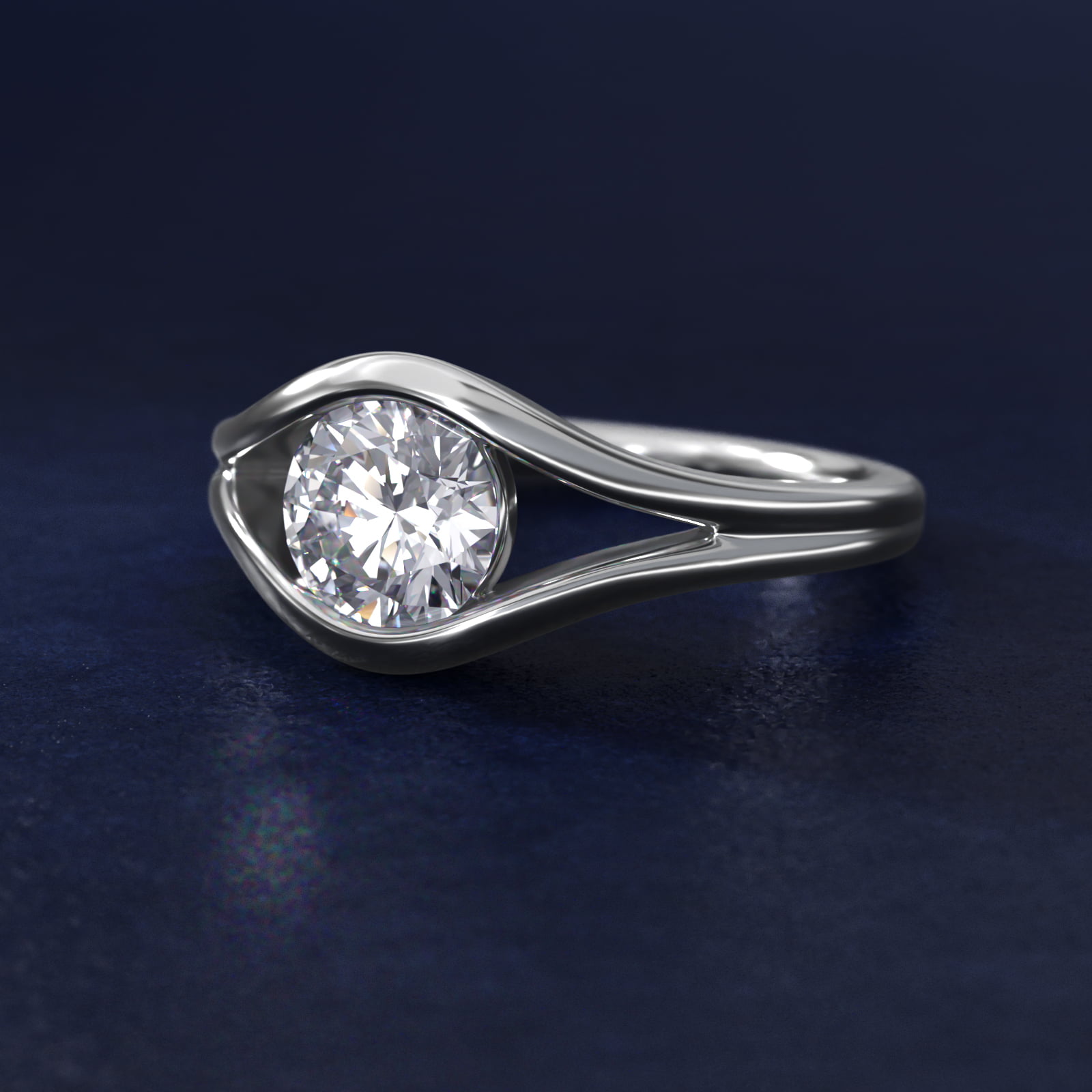 Oculus Solitaire Engagement Ring In Platinum By James Allen