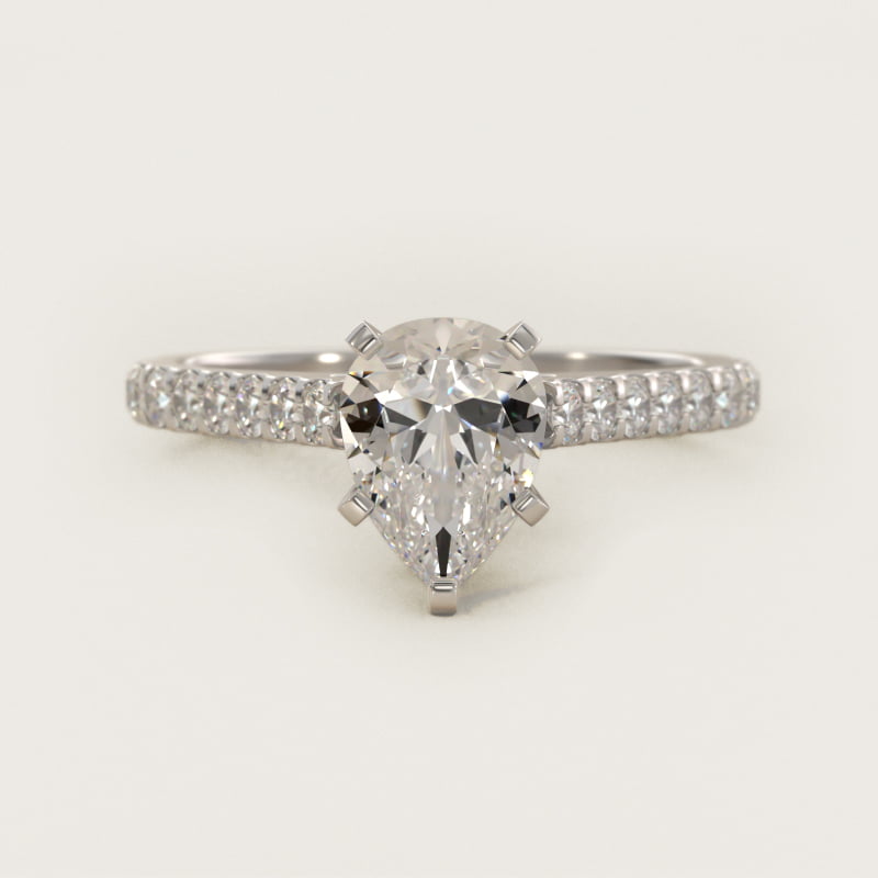 Diamond Pavé Engagement Ring In Platinum By James Allen
