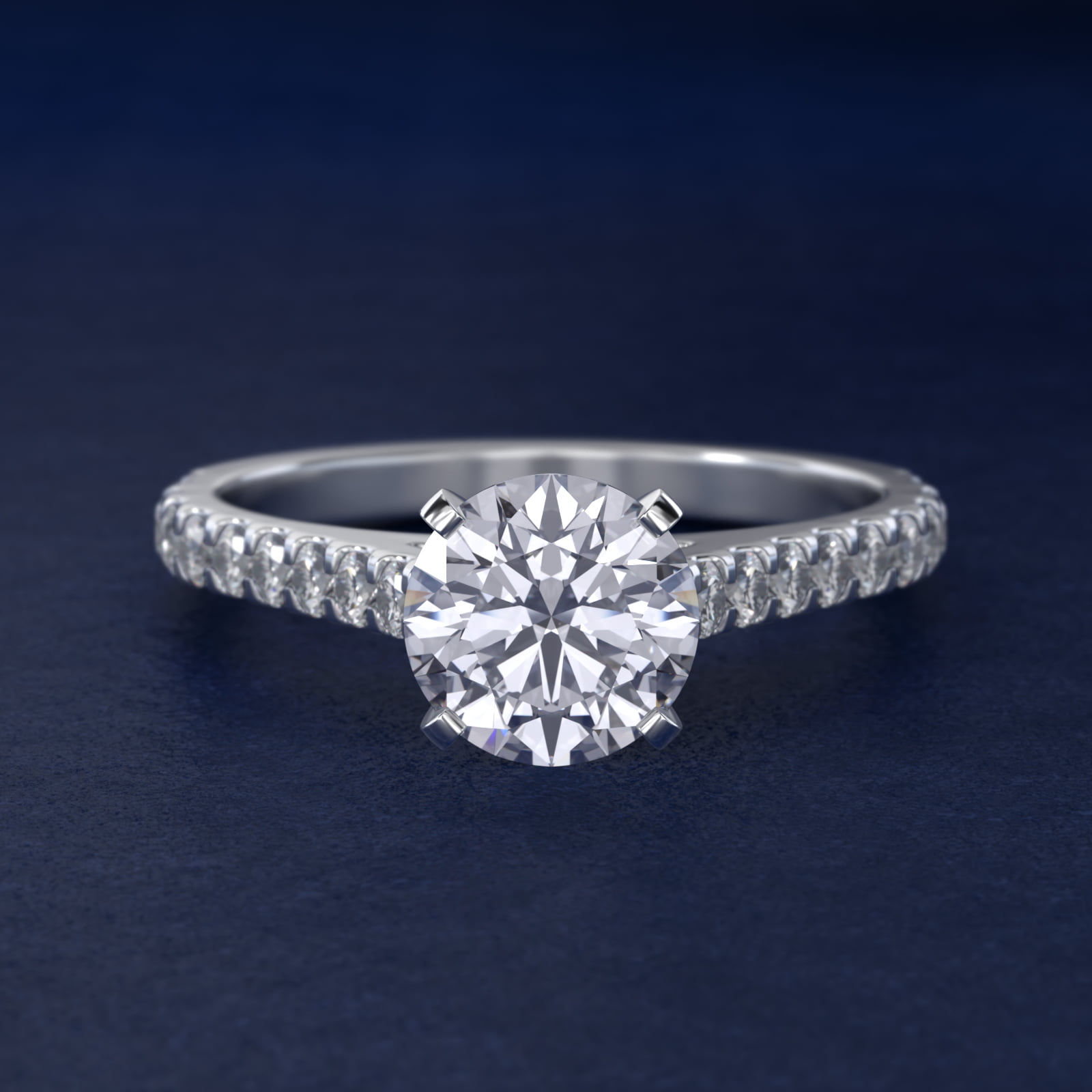 Diamond Pavé Engagement Ring In Platinum By James Allen