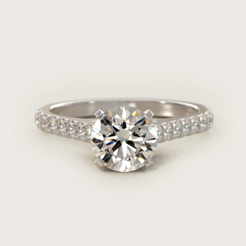 Diamond Pavé Engagement Ring In Platinum By James Allen